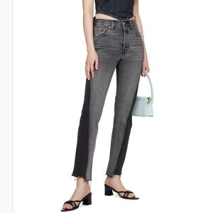 Levi's Black 501 Spliced Jeans